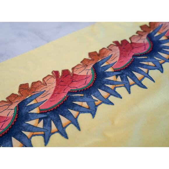 Vtg 90s Hanes Glitter Iron On Aztec Sun Graphic Tee L Single Stitch Southwest - Picture 7 of 16